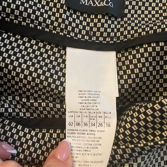 Max&Co goldish shorts, size 2 - Picture 7 of 8